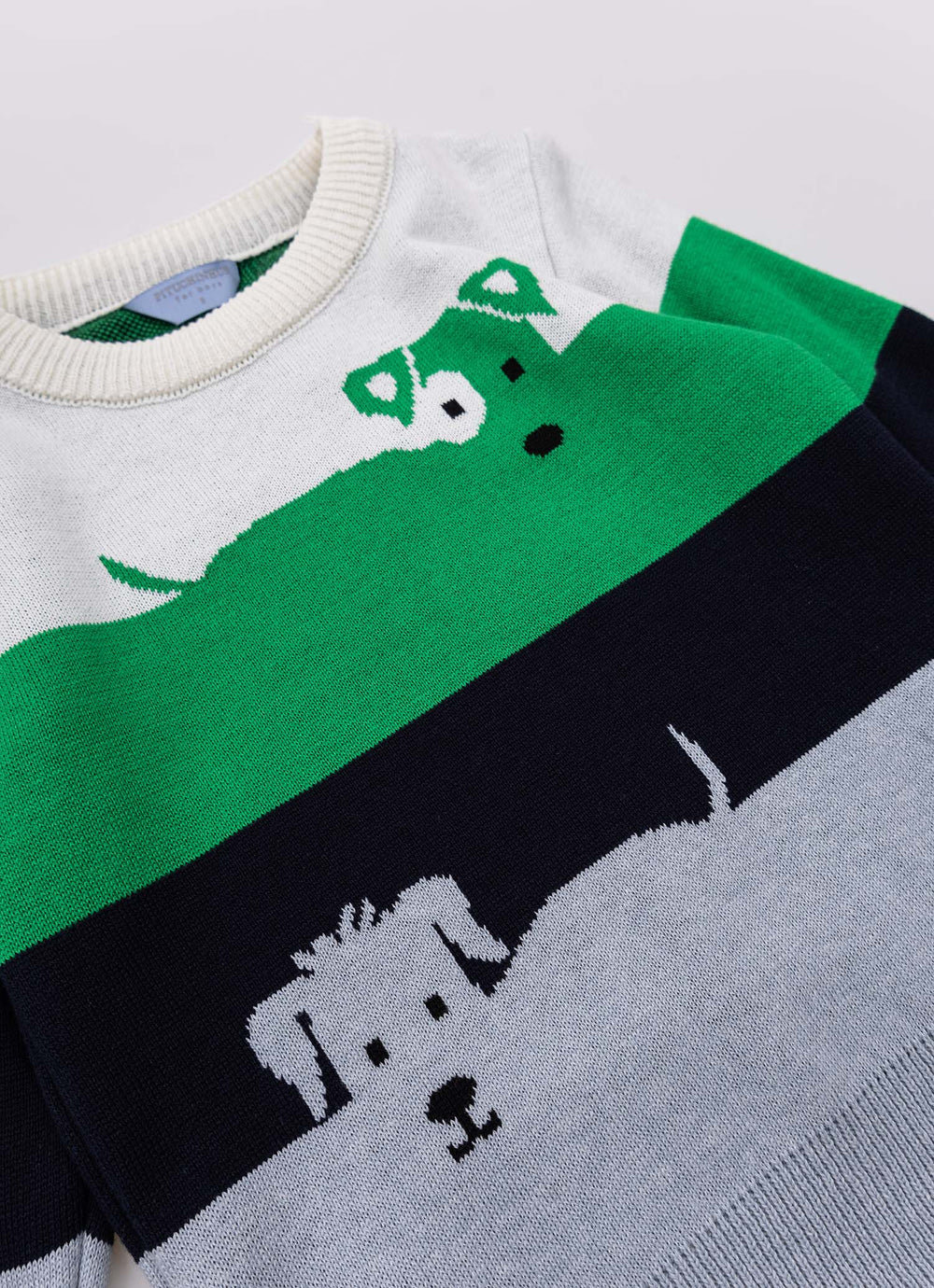 Blusa Tricot Listrada Cachorros