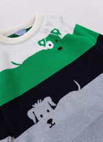 Blusa Tricot Listrada Cachorros