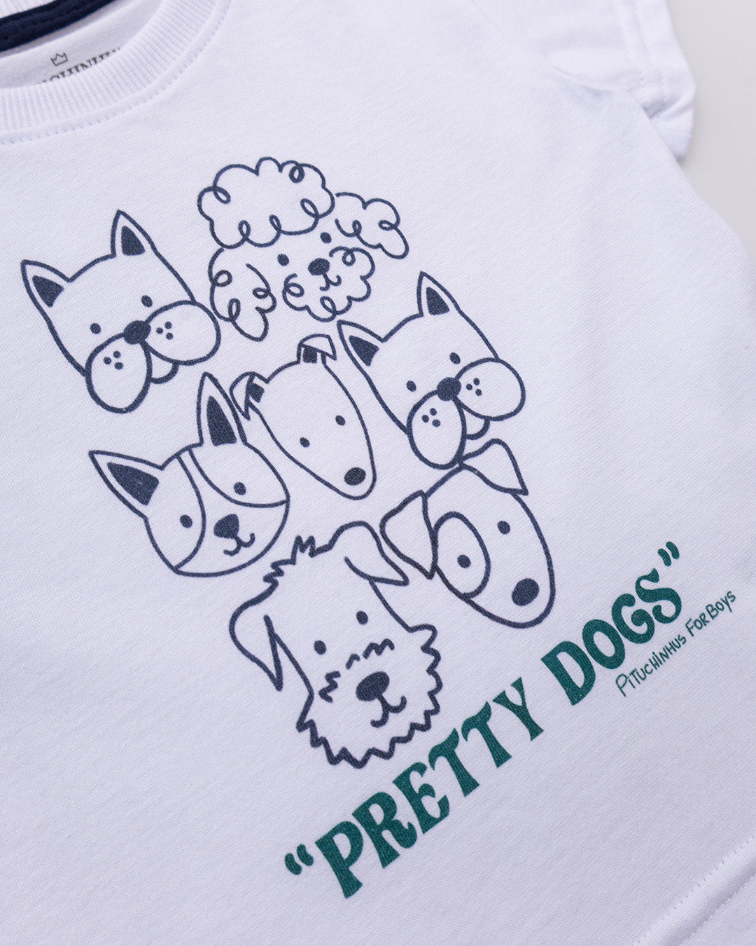 Camiseta Meia Malha Pretty Dogs