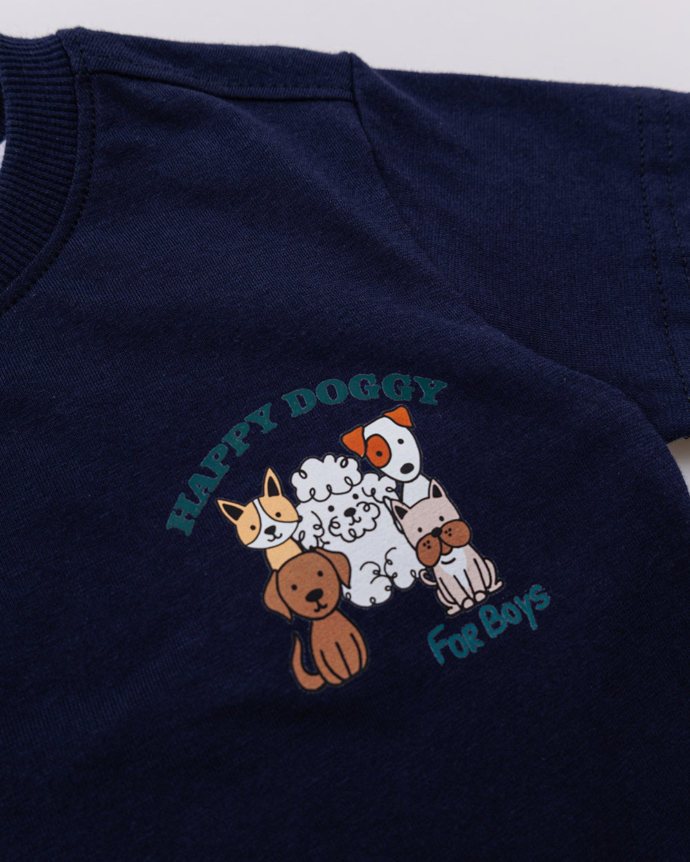 Camiseta Meia Malha Happy Doggy For Boys