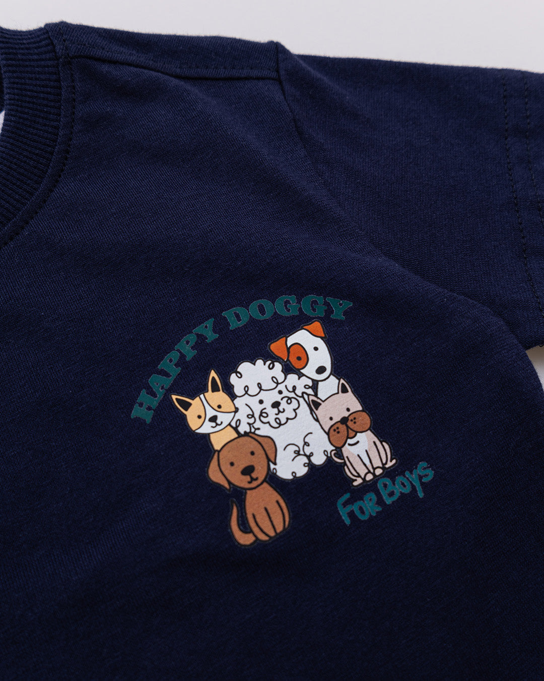 Camiseta Meia Malha Happy Doggy