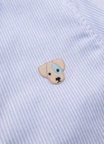 Camisa Algodão e Linho Listrada