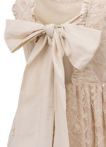 Vestido Festa Lantejoulas Laço Costas