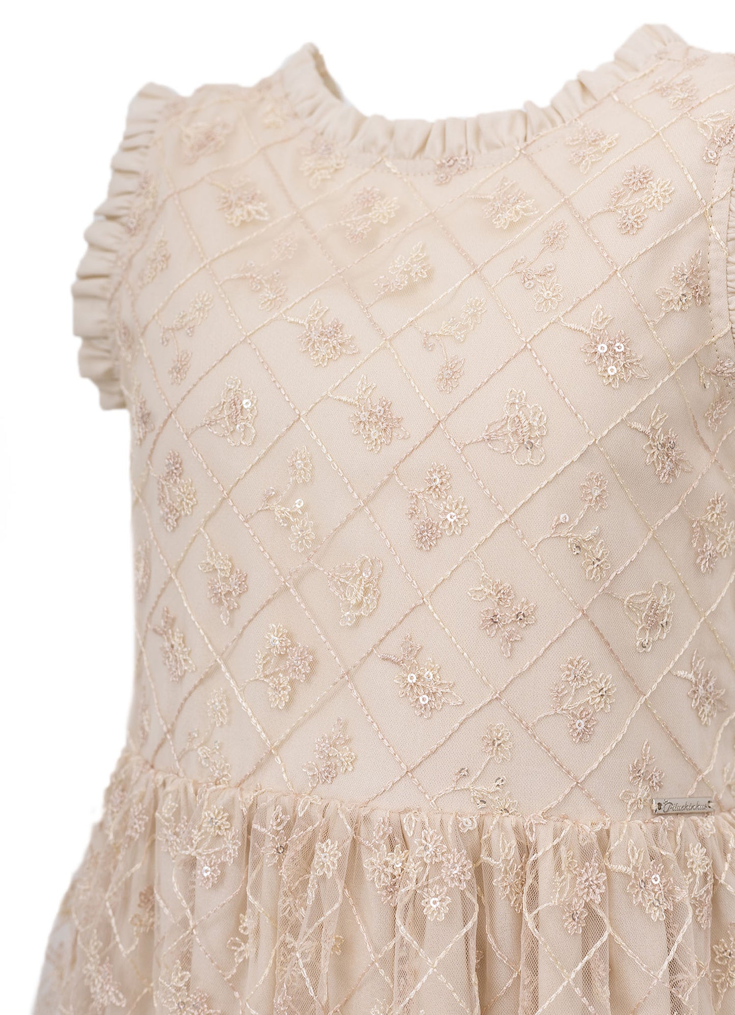 Vestido Festa Lantejoulas Laço Costas