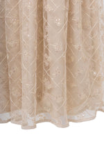 Vestido Festa Lantejoulas Laço Costas