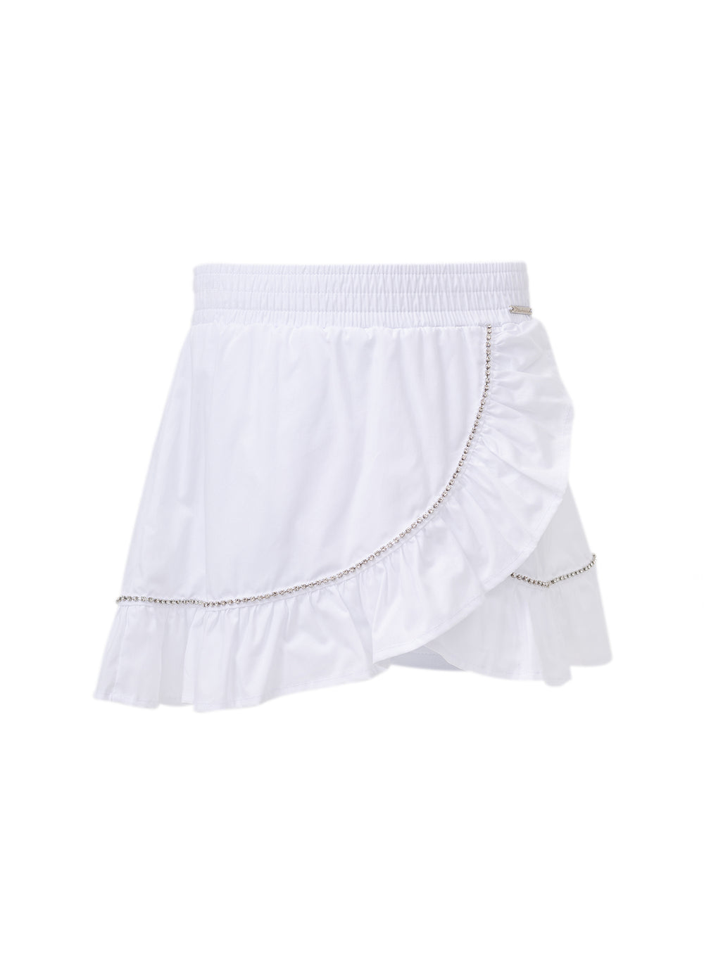 Conjunto Festa Blusa e Saia Short Tricoline