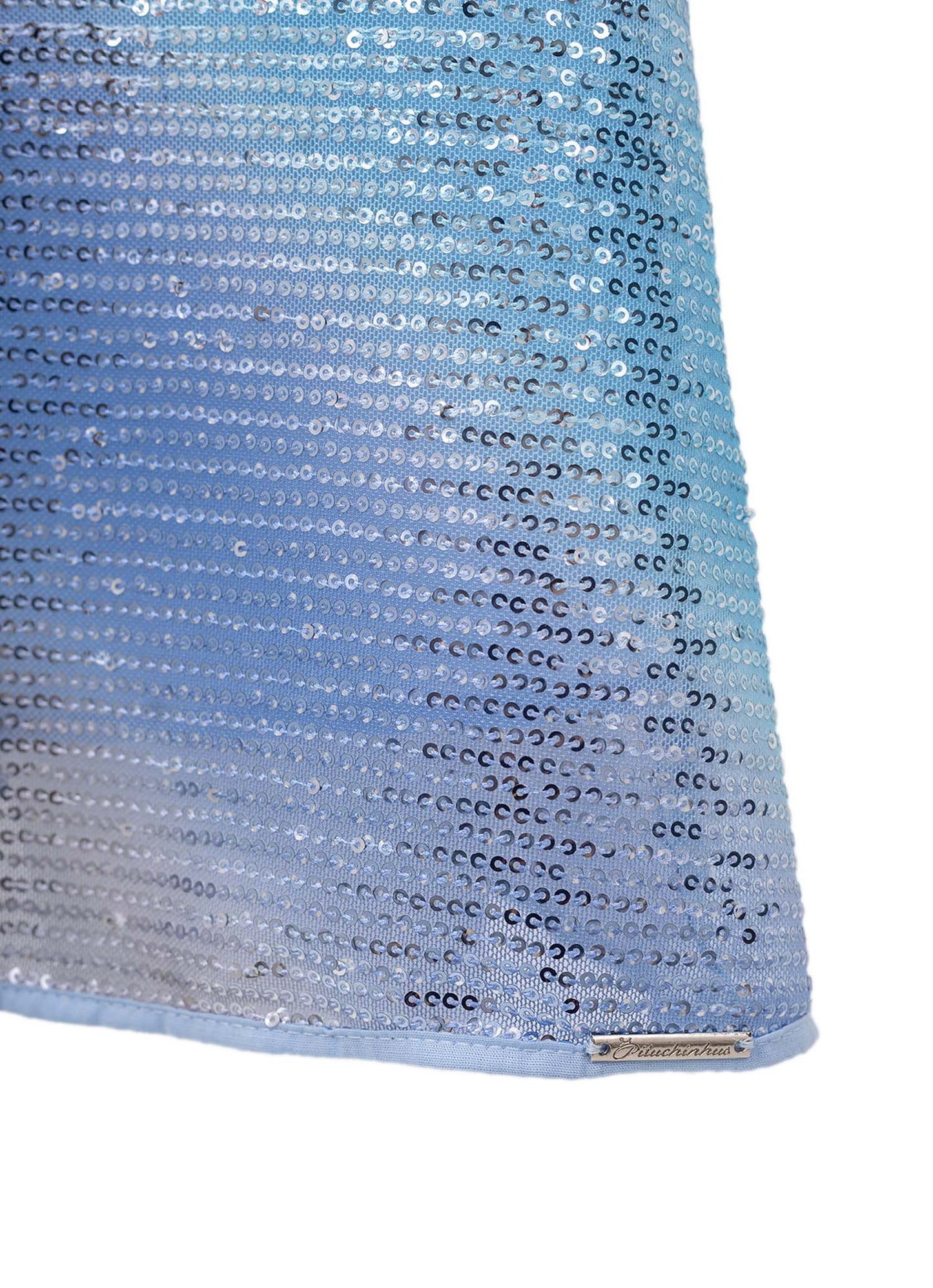 Vestido Festa Paetê Com Presilha Laço