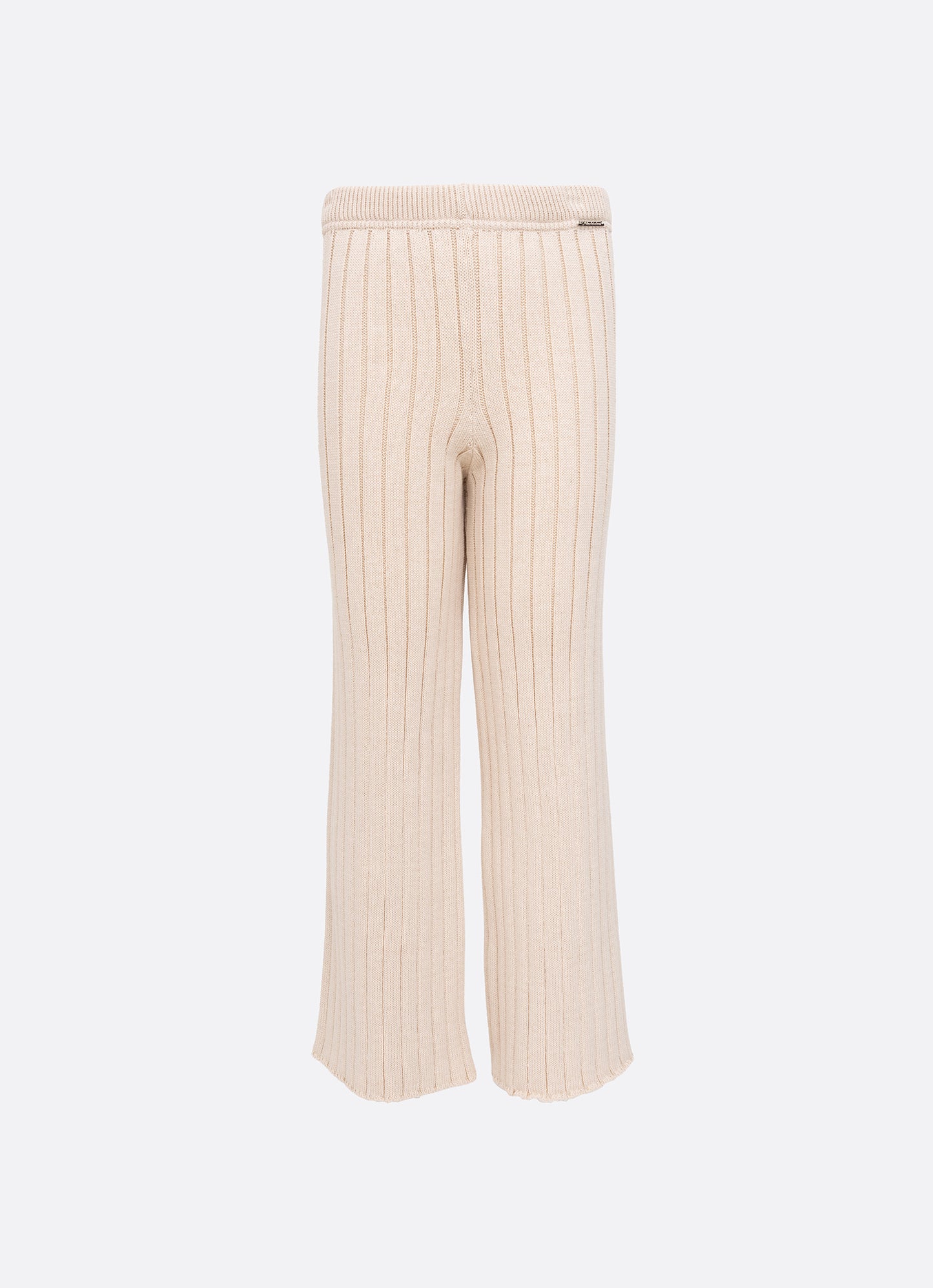 Calça Tricot Reta Maxi Canelado