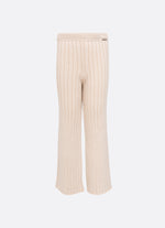 Calça Tricot Reta Maxi Canelado