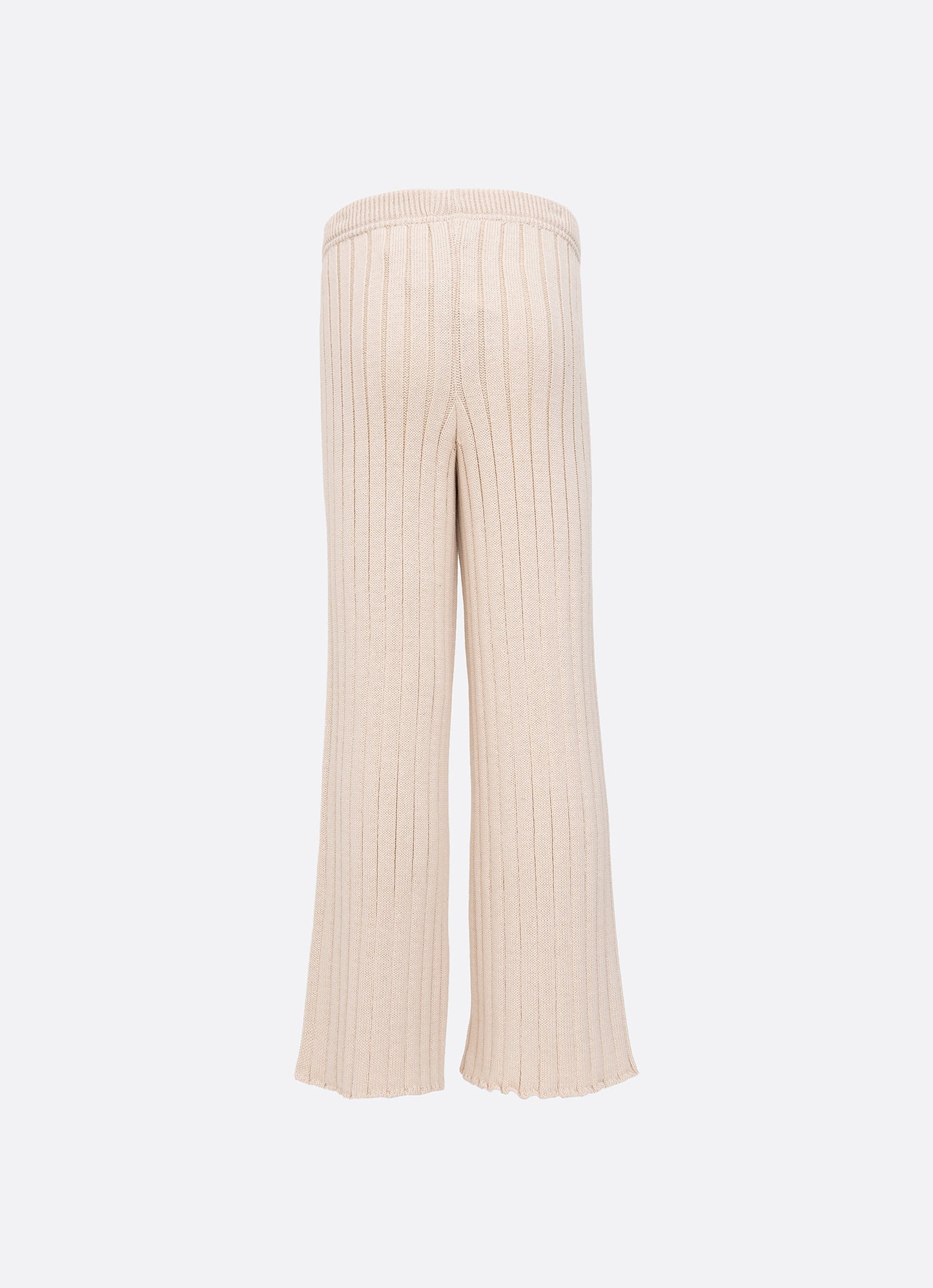 Calça Tricot Reta Maxi Canelado