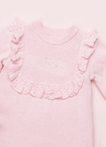 Vestido Tricot Detalhe Babado