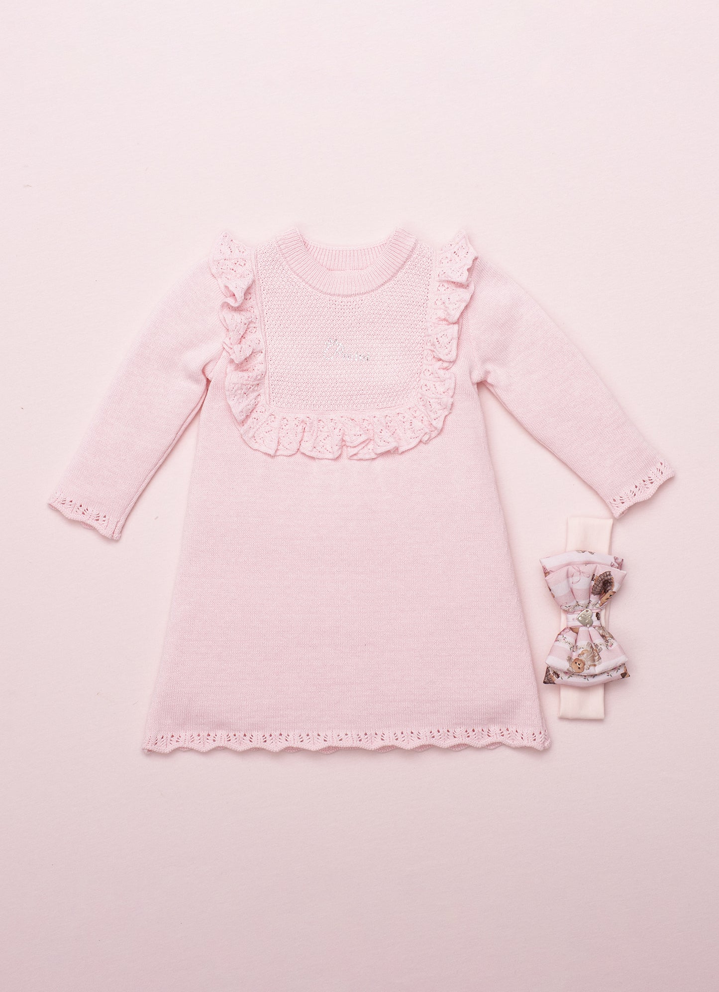 Vestido Tricot Detalhe Babado