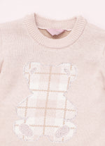 Conjunto Blusa e Legging Tricot Ursa Xadrez