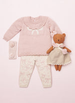 Conjunto Blusa e Legging Tricot Laços