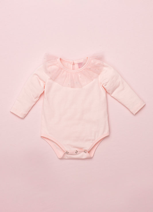 Body Cotton Gola Tule Cristais