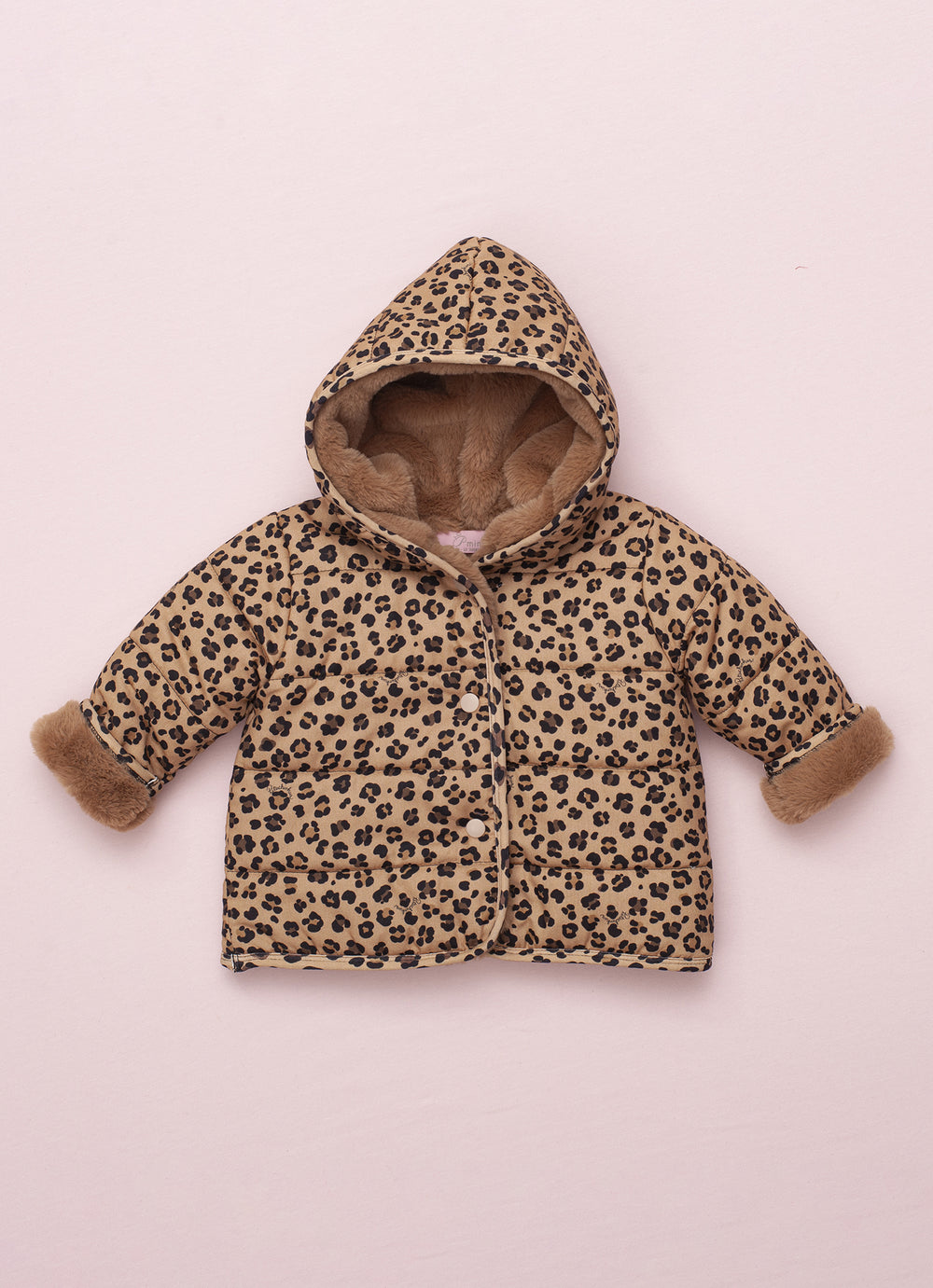 Casaco Puffer Algodão Estampa Onçinha