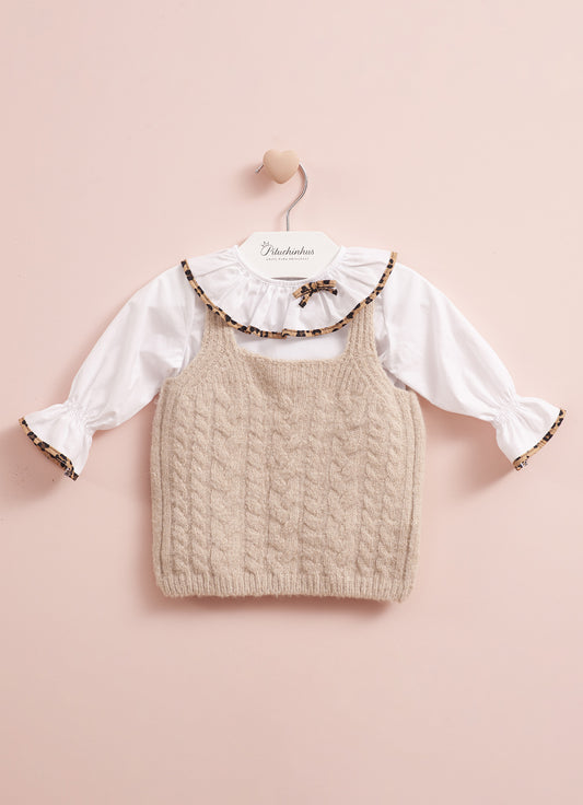 Colete Tricot Sem Costura Tranças