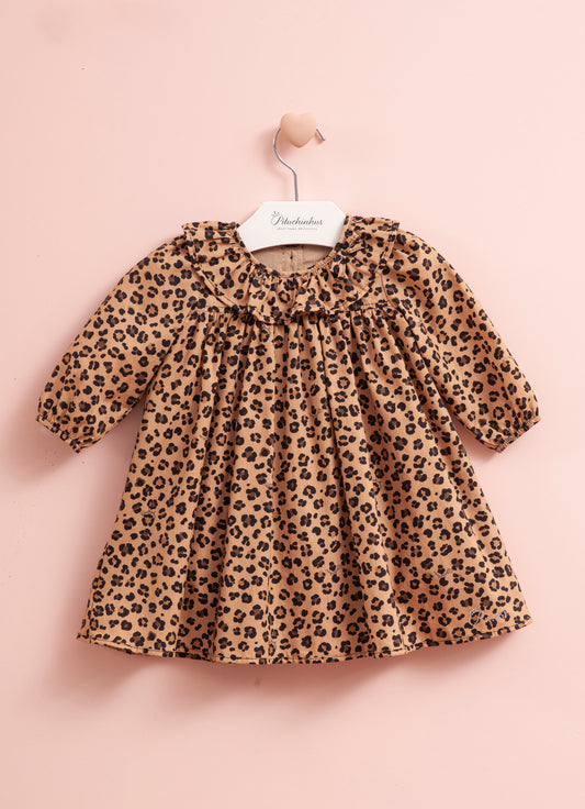 Vestido Algodão Estampa Onçinha Golinha