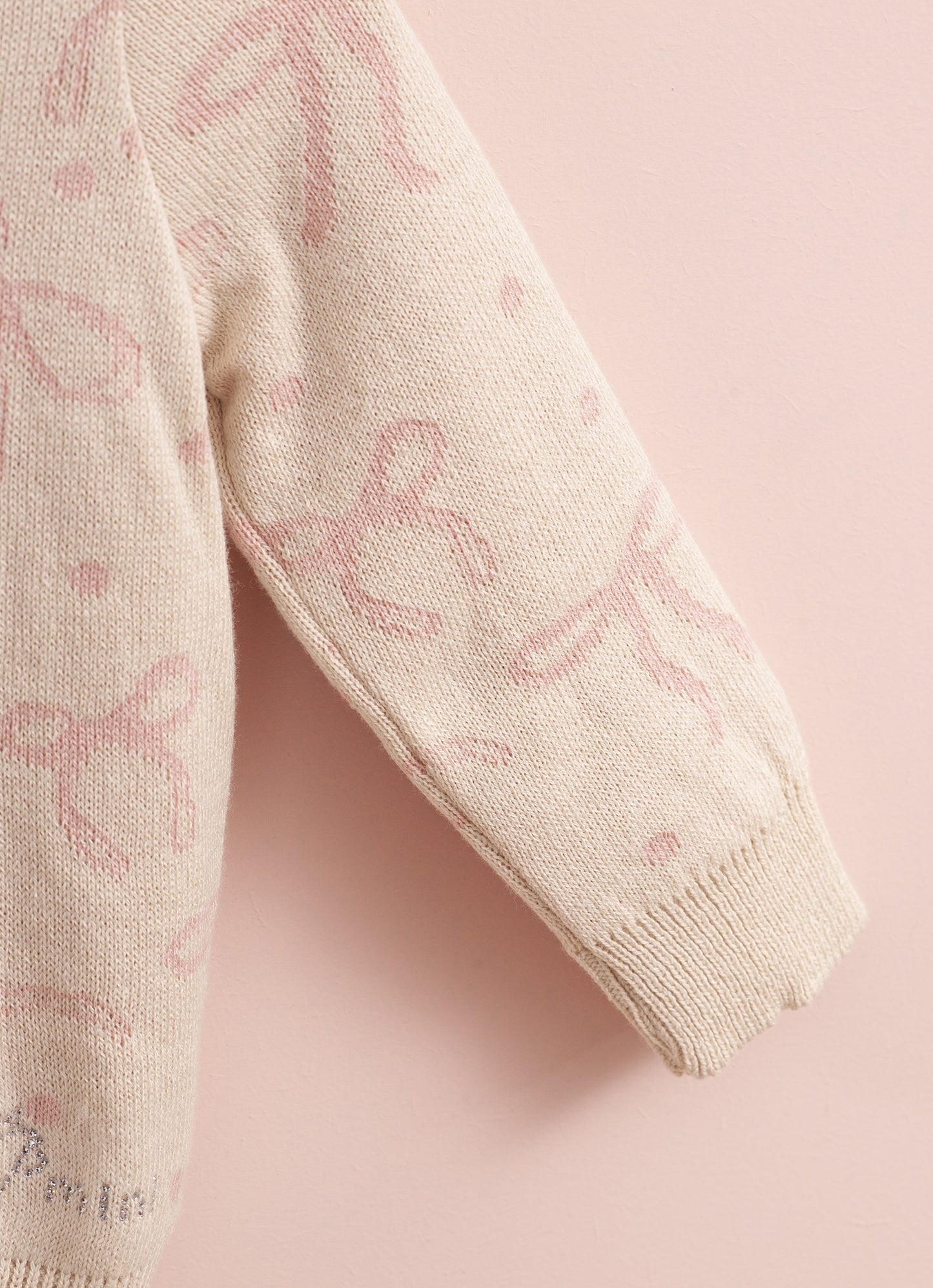 Casaqueto Tricot Jacquard Laços
