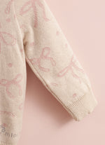 Casaqueto Tricot Jacquard Laços