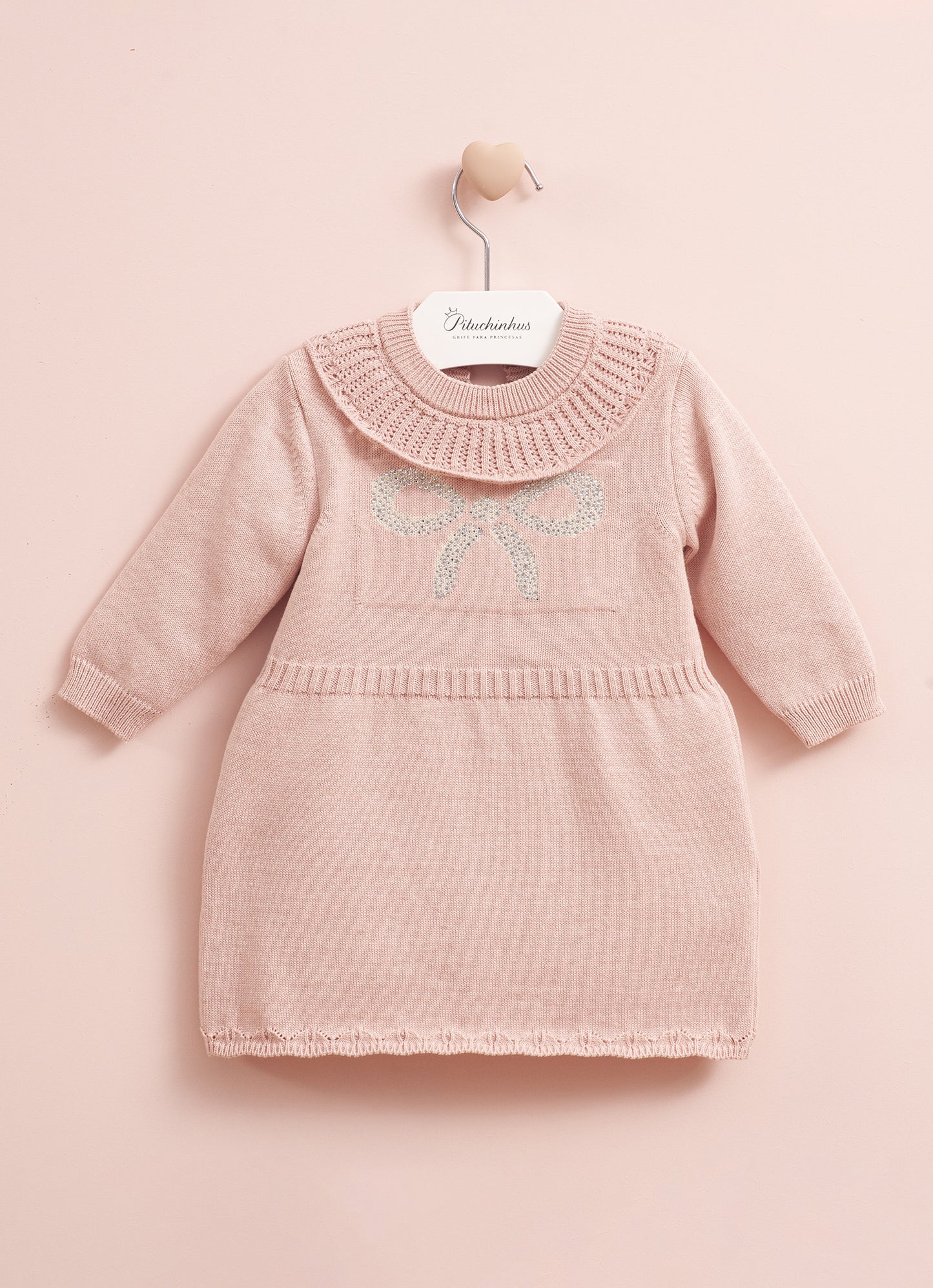 Vestido Tricot Laço Cristal