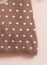 Vestido Tricot Ursinha Poá Corações