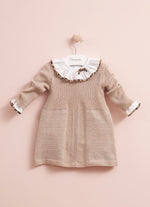 Vestido Tricot Canelado Com Pontos