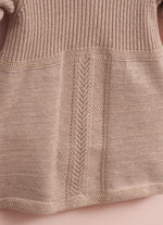 Vestido Tricot Canelado Com Pontos