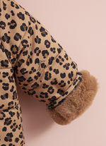 Casaco Puffer Algodão Estampa Onçinha
