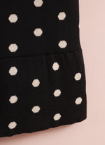 Vestido Tricot Poá Laço