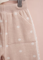 Conjunto Blusa Tricot Ursinha Legging Poá