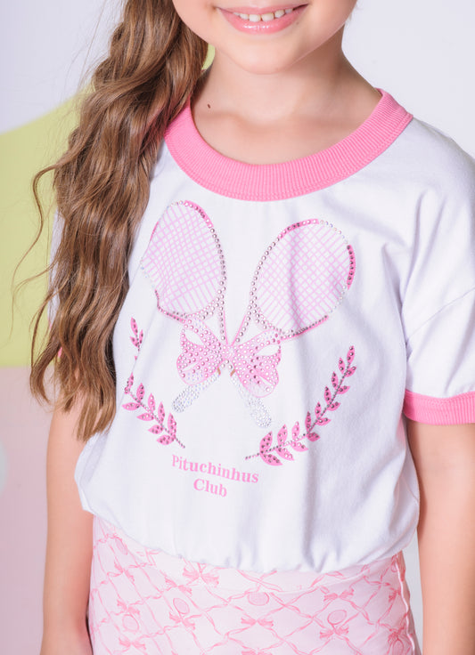 Blusa Cotton Serigrafia Raquete