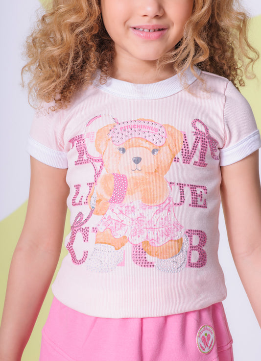 Blusa Ribana Ursinha Acabamentos Color