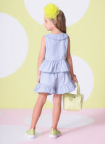Short Jeans Fino Babado Patche Ursinha