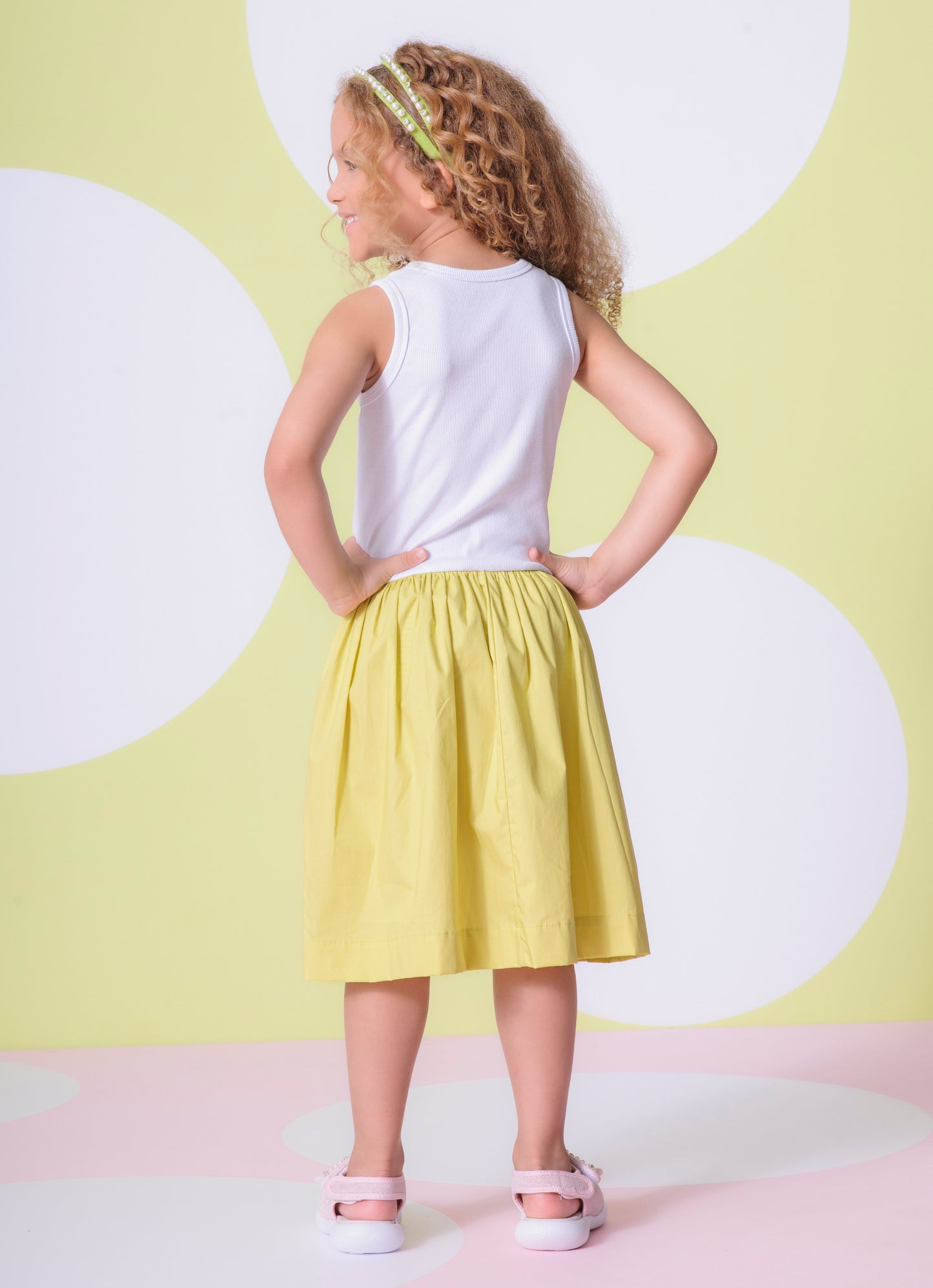 Vestido Ribana Patches Tennis Saia Tricoline