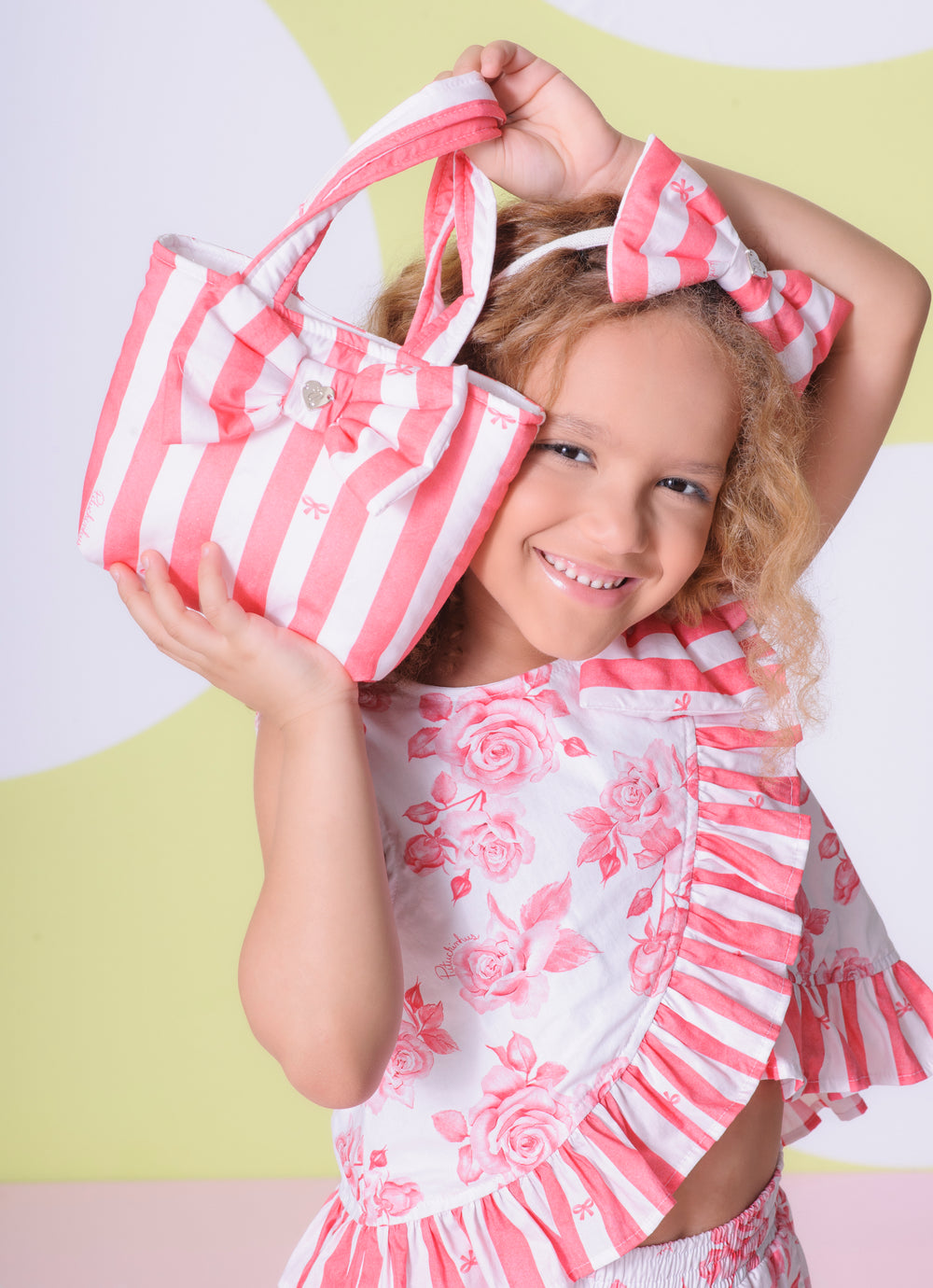 Bolsa Algodão Estampado Laço