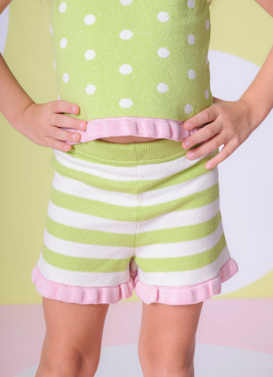 Short Tricot Listrado Babadinho