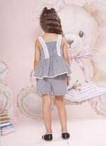 Blusa Algodão Xadrez Renda Bordada