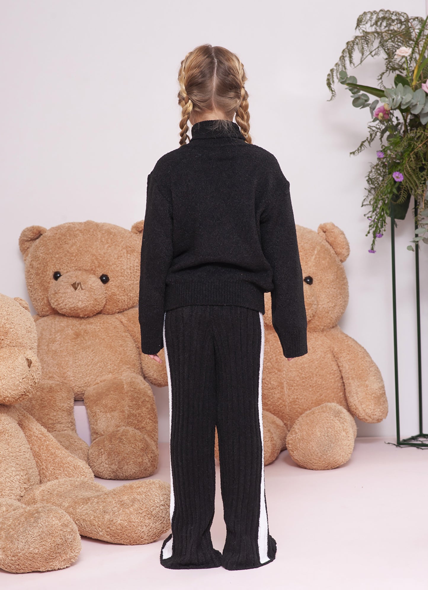 Calça Tricot Canelada Tira Lateral