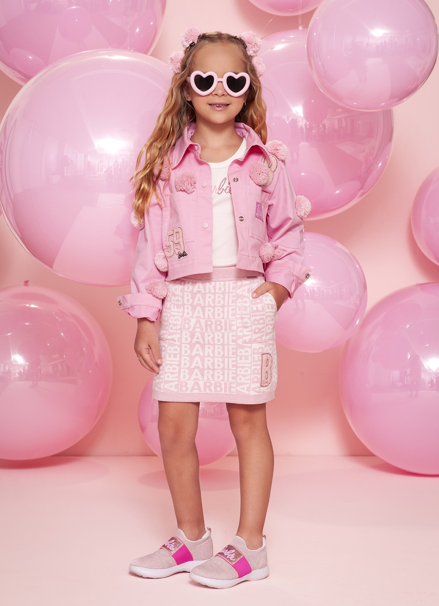 Saia Tricot Jacquard Barbie Patche B