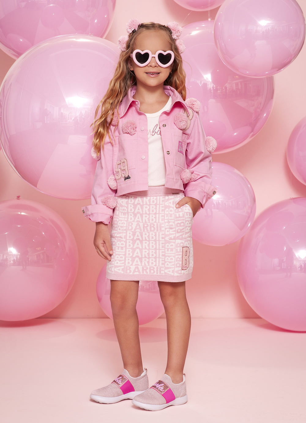 Saia Tricot Jacquard Barbie Patche B