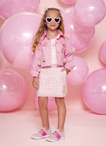 Saia Tricot Jacquard Barbie Patche B