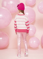 Blusa Tricot Listrada Serigrafia Barbie
