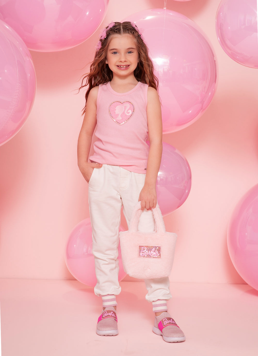 Bolsa Puffer Pele Fake Barbie