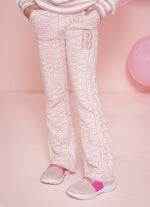 Calça Tricot Flare Jacquard Barbie