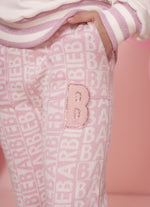 Calça Tricot Flare Jacquard Barbie