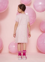 Vestido Tricot Jacquard Escrita Barbie B Patche