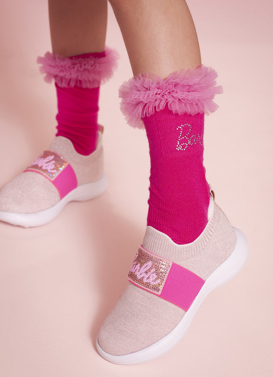 Meia Tricot Barbie Frufru