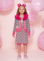Casaqueto Tricot Xadrez Barbie