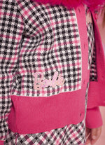 Casaqueto Tricot Xadrez Barbie